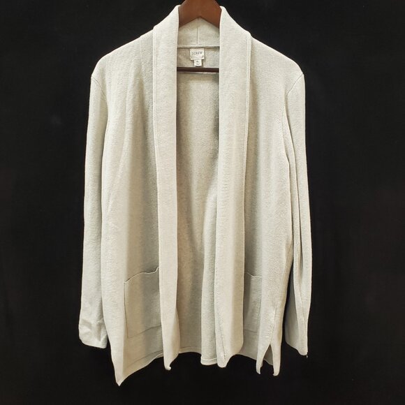 J Crew Womens Chelsea Sweater Blazer Size XL Gray Preppy Academia Clean Girl - Picture 1 of 10